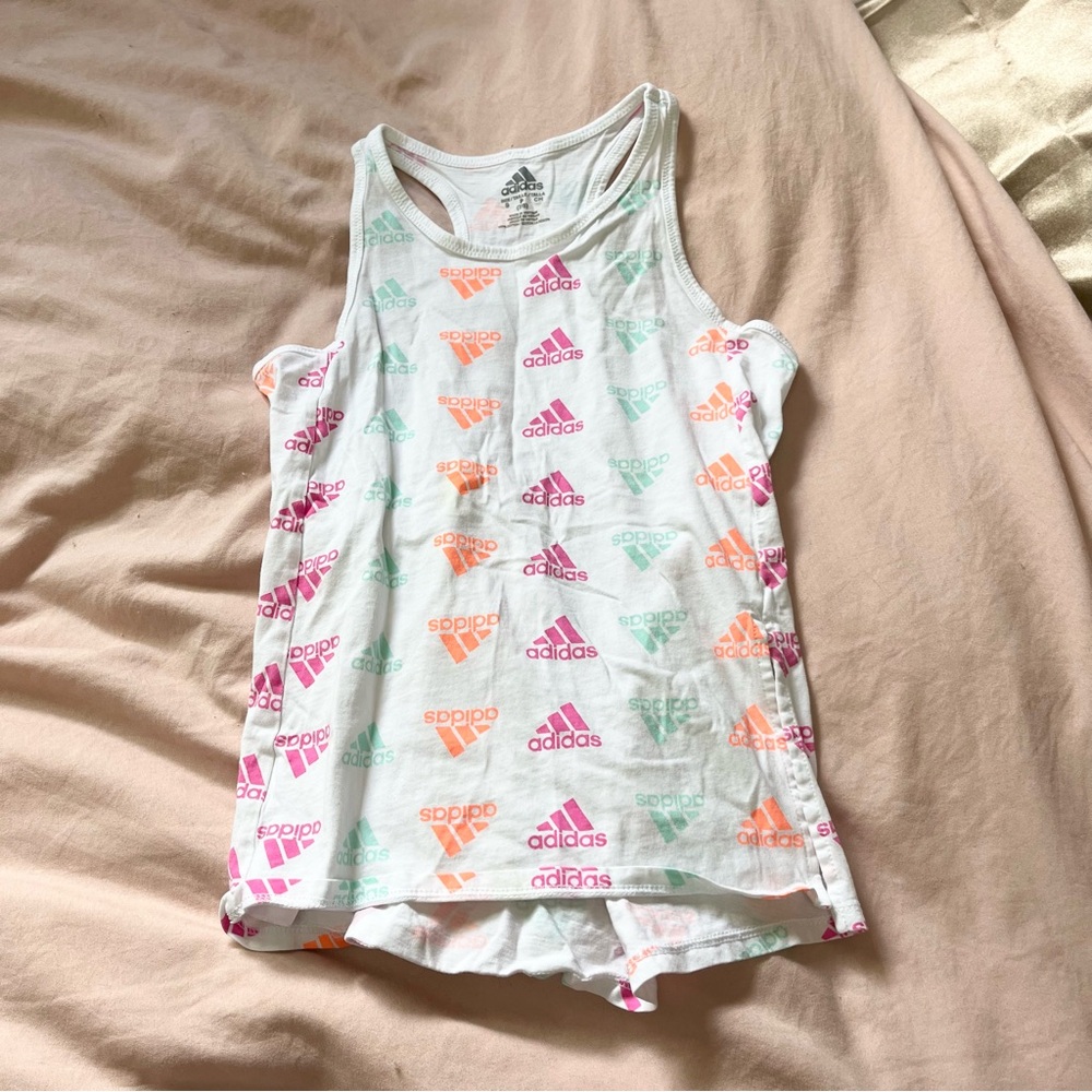Adidas girls colorful tank top